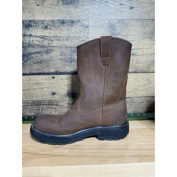 EXCELLENT!!! Wolverine Men DD Work Wellington Work Boots Leather Sz 9 W04727 - Picture 3 of 11